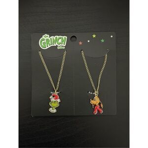 Dr. Seuss How The Grinch Stole Christmas Grinch & Max Best Friend Necklace Set